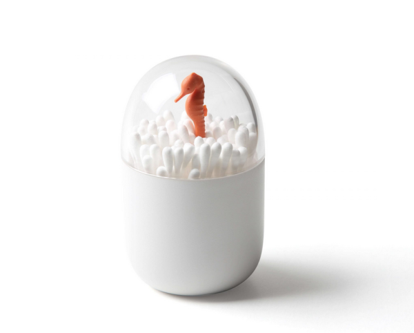 Контейнер с крышкой для ватных палочек Seahorse из переработанного пластика